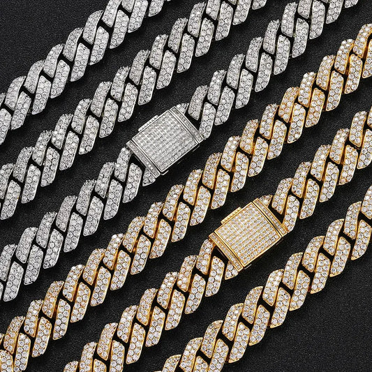 18k Gold/White Gold Cuban Link Chain