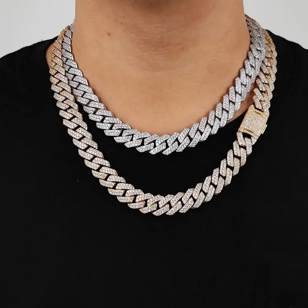 18k Gold/White Gold Cuban Link Chain
