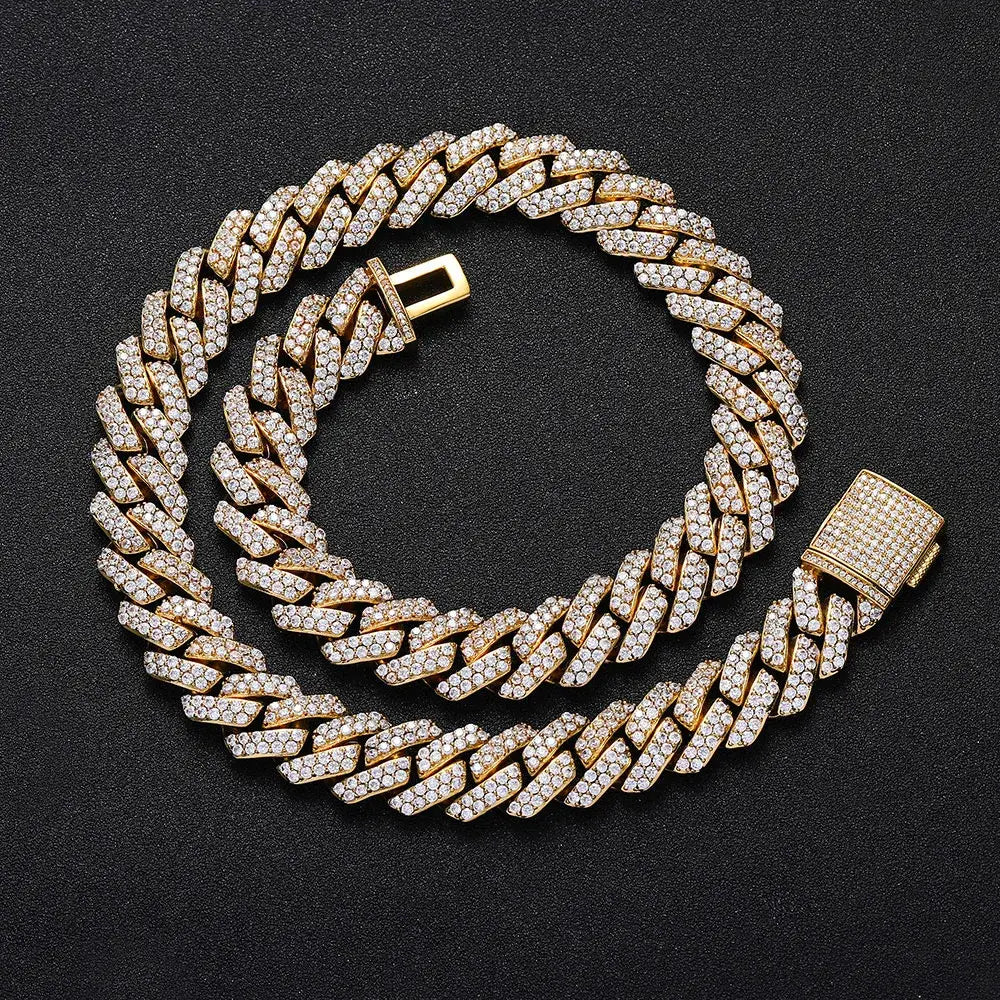 18k Gold/White Gold Cuban Link Chain